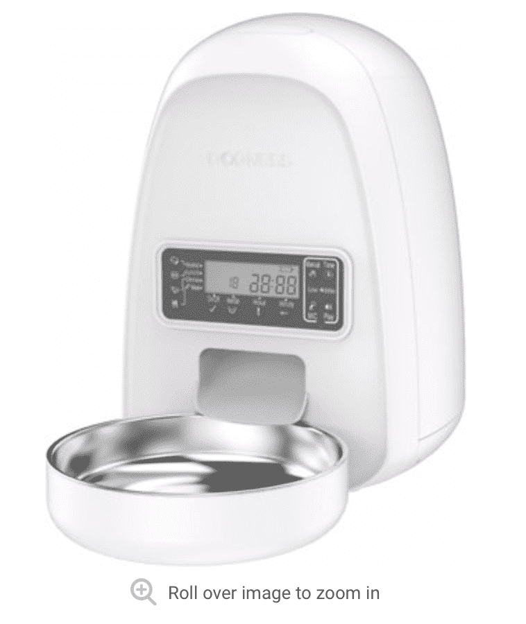 Dogness Cube Automatic Programmable Dog & Cat Feeder, Large, White