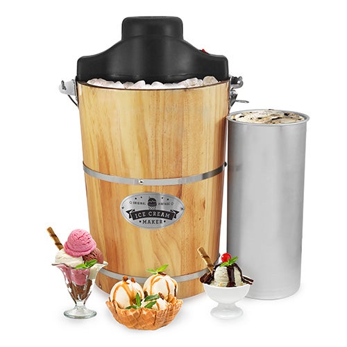 4Qt. Electric Motorized Old-Fashioned Bucket Ice Cream Maker