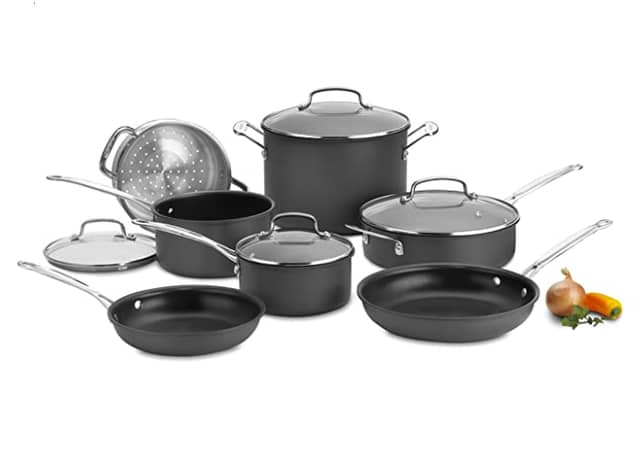 Cuisinart 11-Piece Cookware Set, Chef's Classic Stainless Steel Collection  77-11G