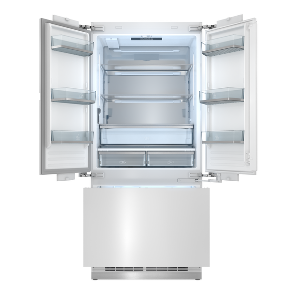 Thor Kitchen XRF3619BFP - Refrigerador empotrado de 36 pulgadas con puerta francesa, panelable