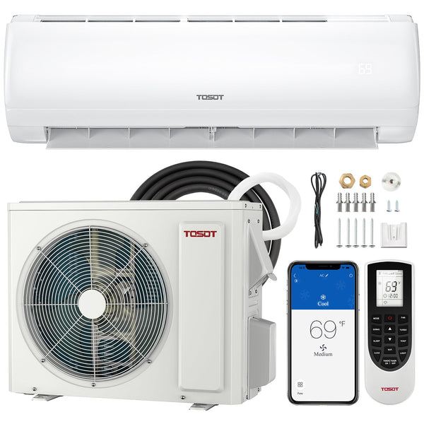 TOSOT - 9,000 BTU Mini-Split Heat Pump Air Conditioner-120V