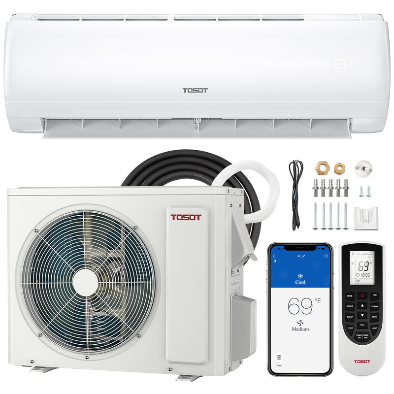 TOSOT - 9,000 BTU Mini-Split Heat Pump Air Conditioner-120V