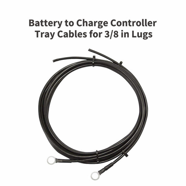 Cable de bandeja de cobre con alambre de calibre 12 AWG TRAYCB-8FT-12 de Renogy, conecta el controlador de carga y la batería