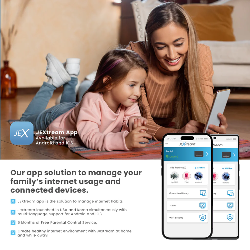 JEXtream FX20 Wi-Fi 6 Parental Control Router + App
