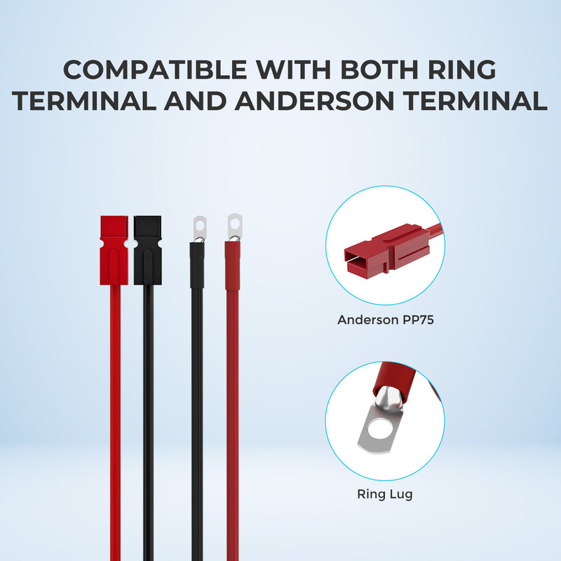 Renogy 5FT 6AWG Anderson Adapter Cable (Anderson PP75 - Ring Lug)