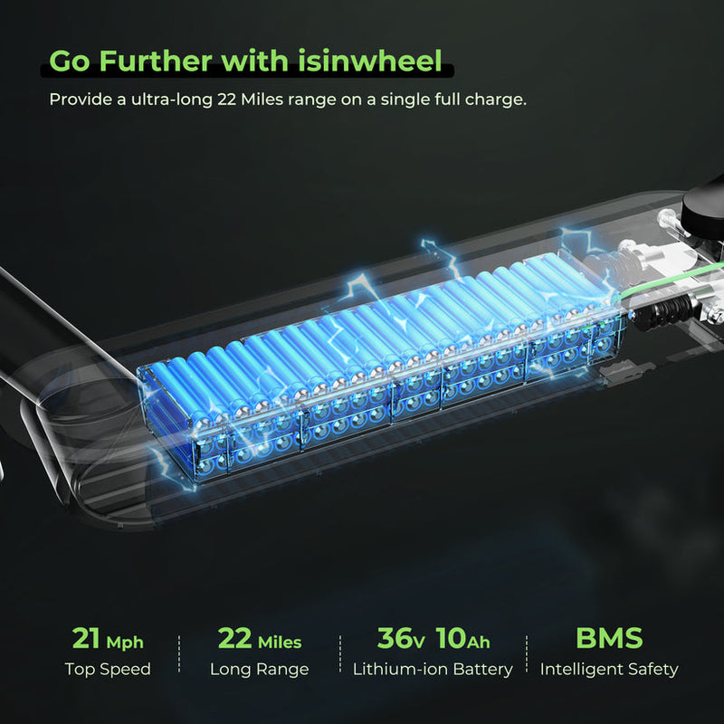 Patinete eléctrico mejorado isinwheel S9Max 500W