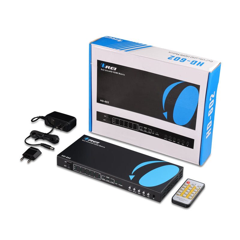 Ultra HD 6x2 HDMI Matrix Switch with ARC Support (HD-602)