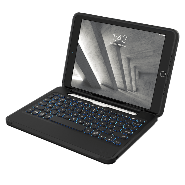 Zagg - Rugged Book Go Keyboard And Case For Apple Ipad 10.2 / Air 10.5 / Pro 10.5 - Black