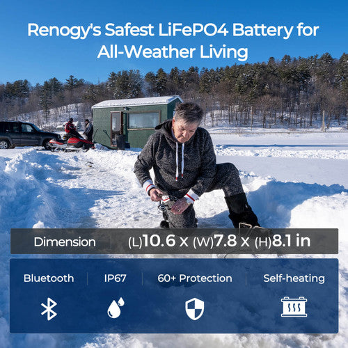 RENOGY (Inhouse pro series) smart lithium batteries with BT and self-heating function