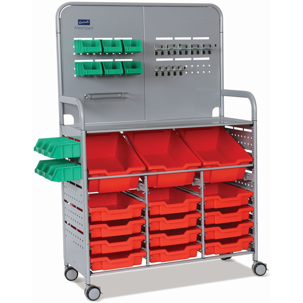 Gratnells MakerSpace Cart  40.00x17.00x62.00in Flame Red