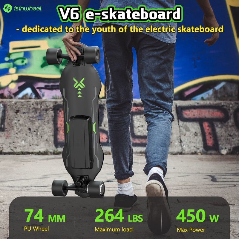 Patineta eléctrica isinwheel V6 con control remoto