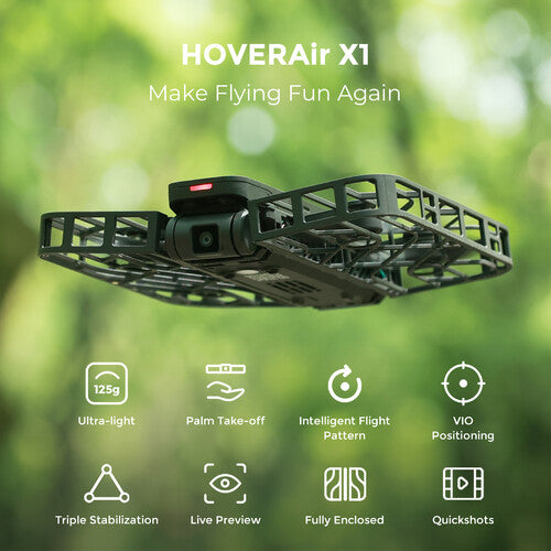 HOVERAir X1 - Caja de venta minorista combinada - Negro