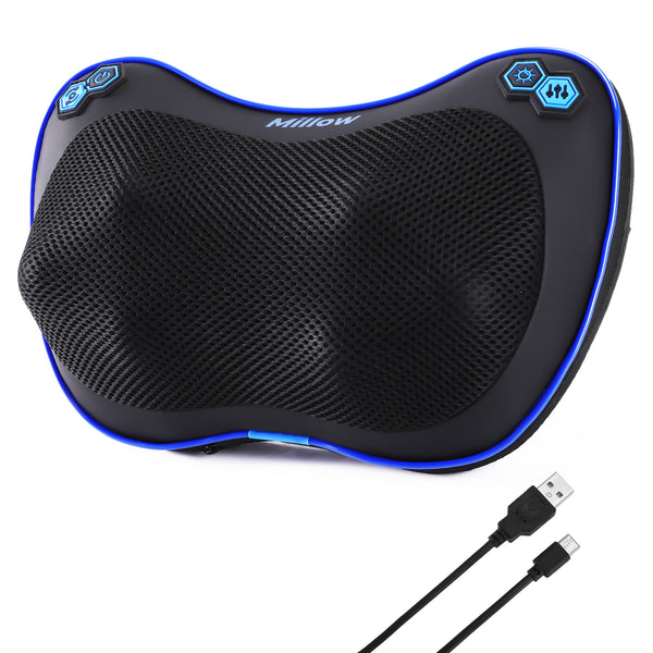 Almohada de masaje inalámbrica REATHLETE Millow con calor ajustable