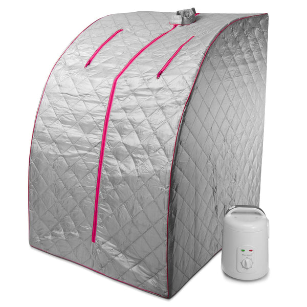 Durasage Health - Lightweight Personal Steam Sauna for Weight Loss, Detox & Relaxation, 60 Minute Timer - Pink