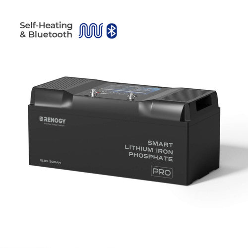 RENOGY (12.8V 200Ah pro series) smart lithium batteries with BT and self-heating function