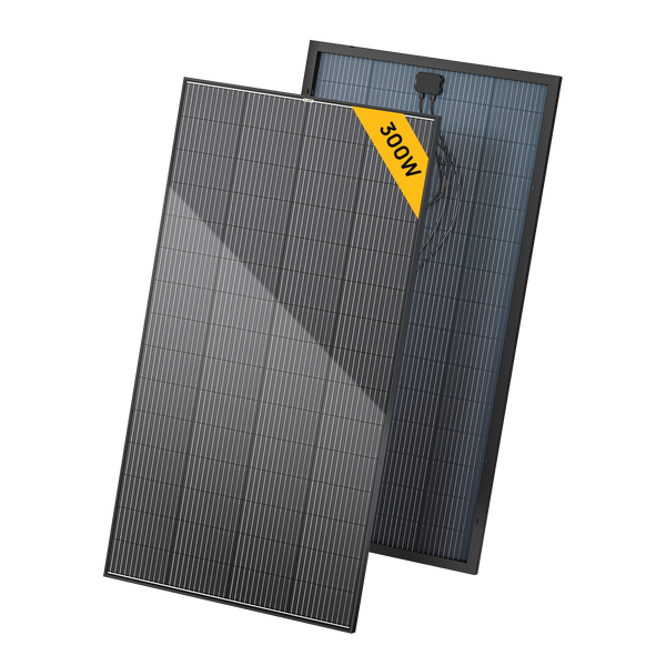 Panel solar monocristalino rígido bifacial 12BB de 300 vatios de BougeRV