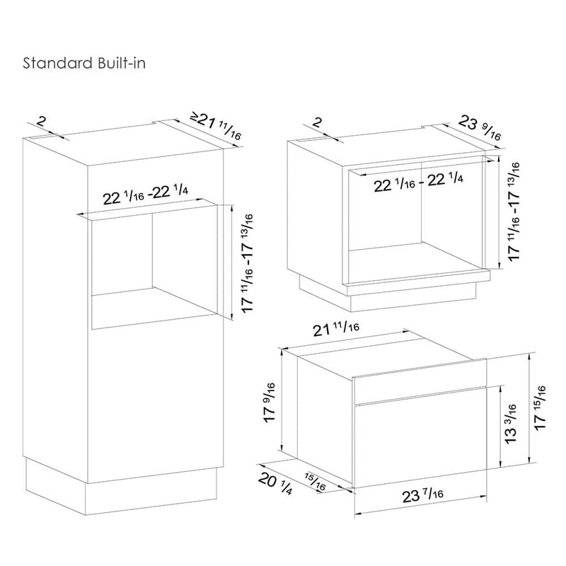 FOTILE - Horno de vapor de acero inoxidable empotrado de 24'' | SCD42-F1 