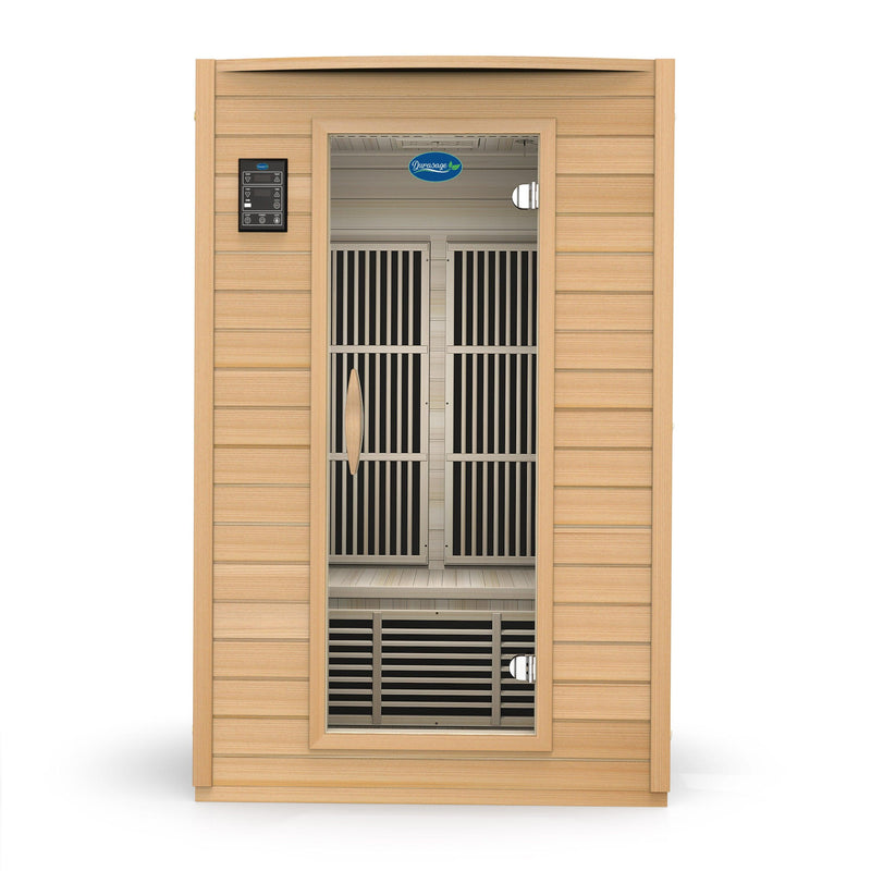 Durasage Health - 2-Person Carbon Infrared Sauna - Canadian Hemlock Wooden Sauna - 1700 Watts - Premium Audio