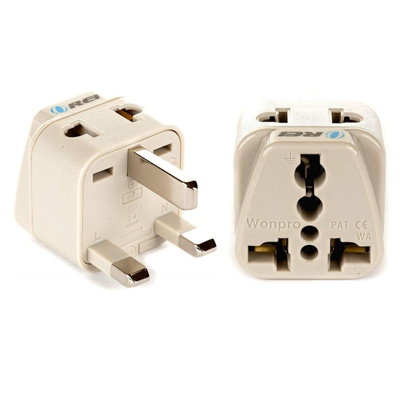 UK, Hong Kong Travel Adapter - 2 in 1 - Type G - Compact Design (DB-7)