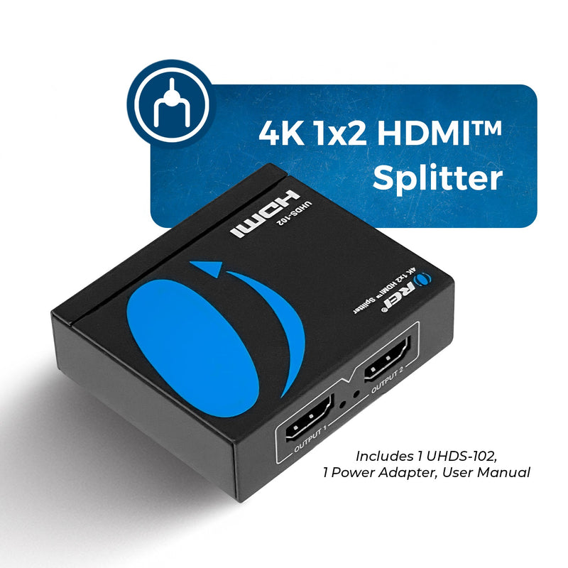 4K HDMI Splitter 1-In-2-Out with EDID control (UHDS-102)