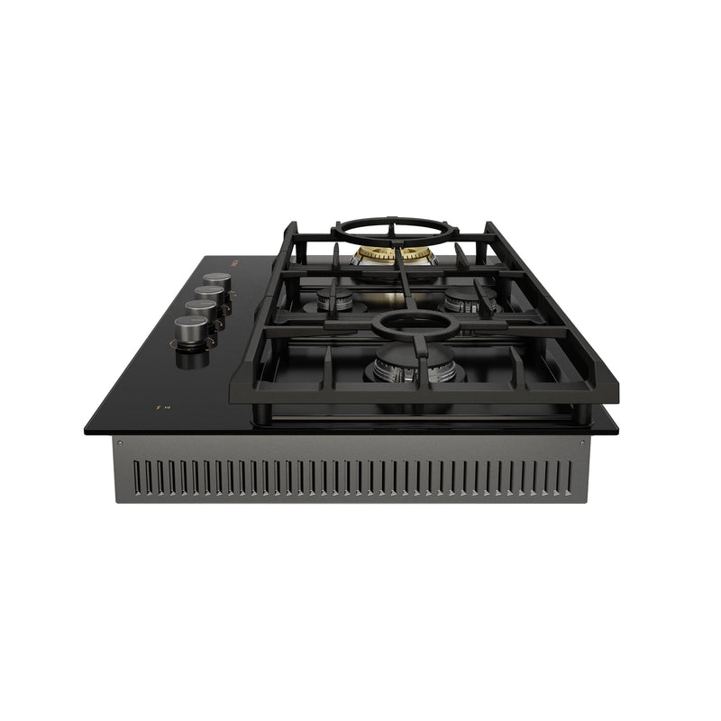 FOTILE - Serie de cocinas a gas de tres anillos con vidrio templado de 30" | GLG30401