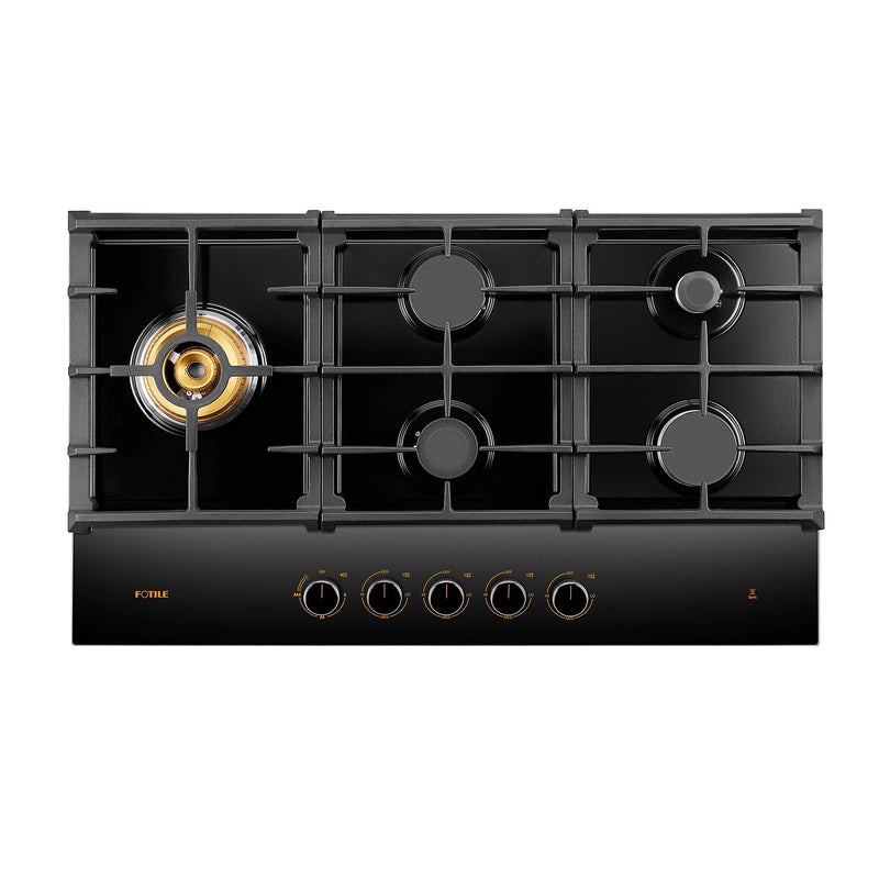 FOTILE - Serie de cocinas a gas de tres anillos con vidrio antirreflejo de 36" | GLG36501