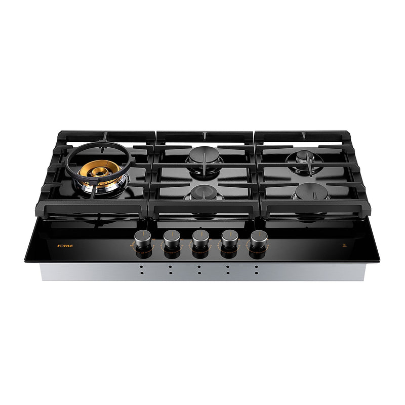 FOTILE - Serie de cocinas a gas de tres anillos con vidrio antirreflejo de 36" | GLG36501