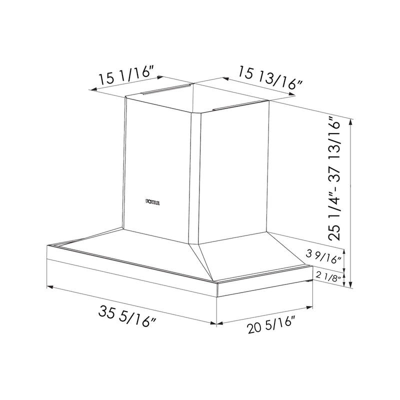 FOTILE - Serie de ventilación perimetral de montaje en pared de 36" | EMS9026 