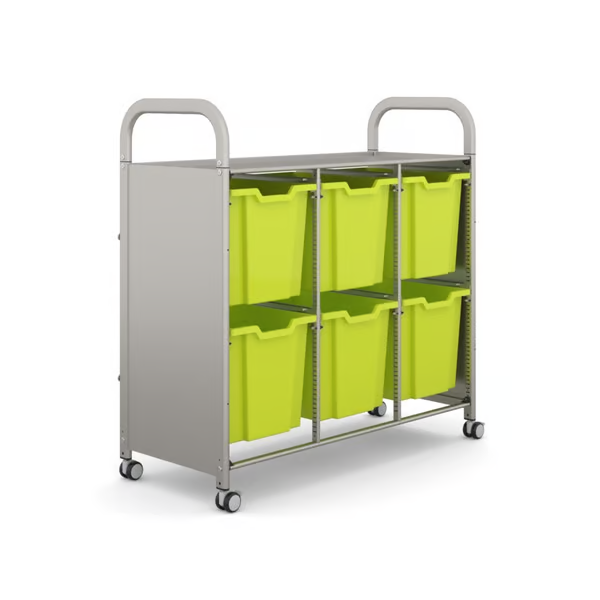 Carrito triple Gratnells Callero Plus con bandejas gigantes de 40,9 x 18,5 x 41,5 pulgadas