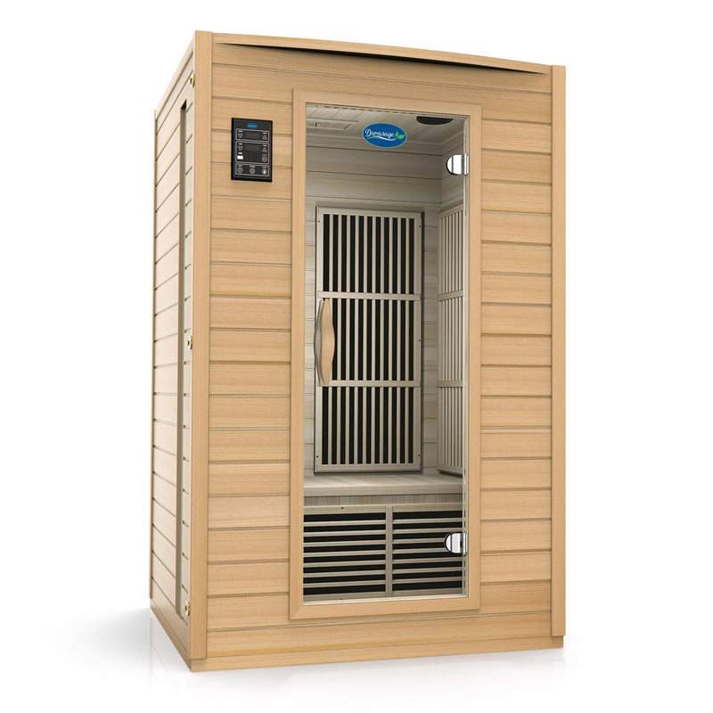 Durasage Health - 2-Person Carbon Infrared Sauna - Canadian Hemlock Wooden Sauna - 1700 Watts - Premium Audio