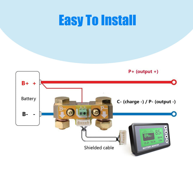 Acopower For Inverter  500A Koulo Meter
Battery Monitor