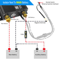 Acopower Dual Battery Isolator Kit, 12V 200 Amp Voltage Sensitive Complete VSR Double Battery Smart Automatic Charger Fit SUV Marine Car UTV ATV RV Boat Camper Truck