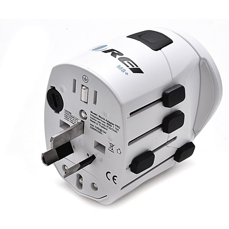 World Travel Adapter Plug International- All in One- 1 USB- Compact Design (M8-PLUS)