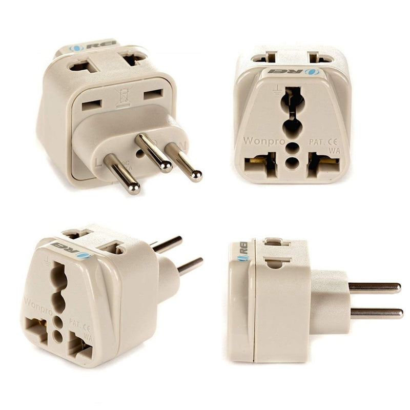 Switzerland, Rwanda Travel Adapter - 2 in 1 - Type J - Compact Design (DB-11A)