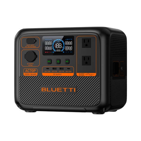 BLUETTI AC70P Portable Power Station | 1000W 864Wh