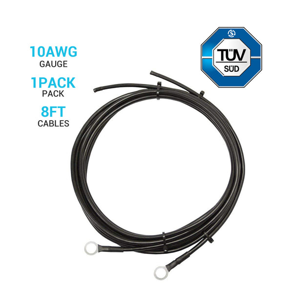 Cable de bandeja de cobre con alambre de calibre 10 AWG TRAYCB-8FT-10 de Renogy