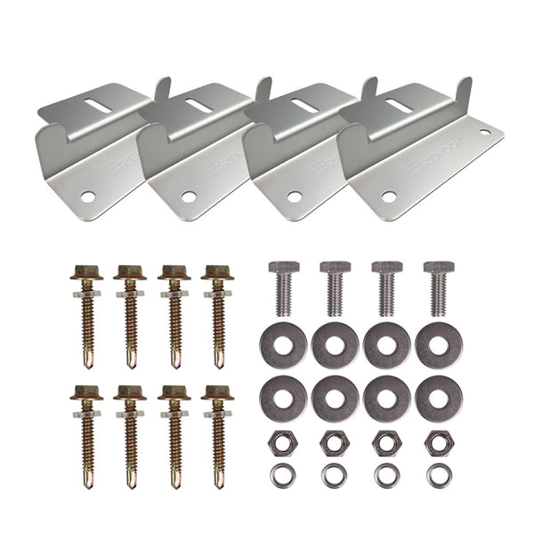 Renogy RNG-MTS-ZB - Soporte de montaje en Z para panel solar Renogy RNG-MTS-ZB para RV, techo, barco, juego de 4 unidades