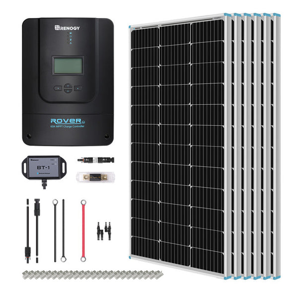 Renogy RKIT600DPM-RVR60 - 600W 12V Monocrystalline Solar Premium Kit w/Rover 60A Charger Controller