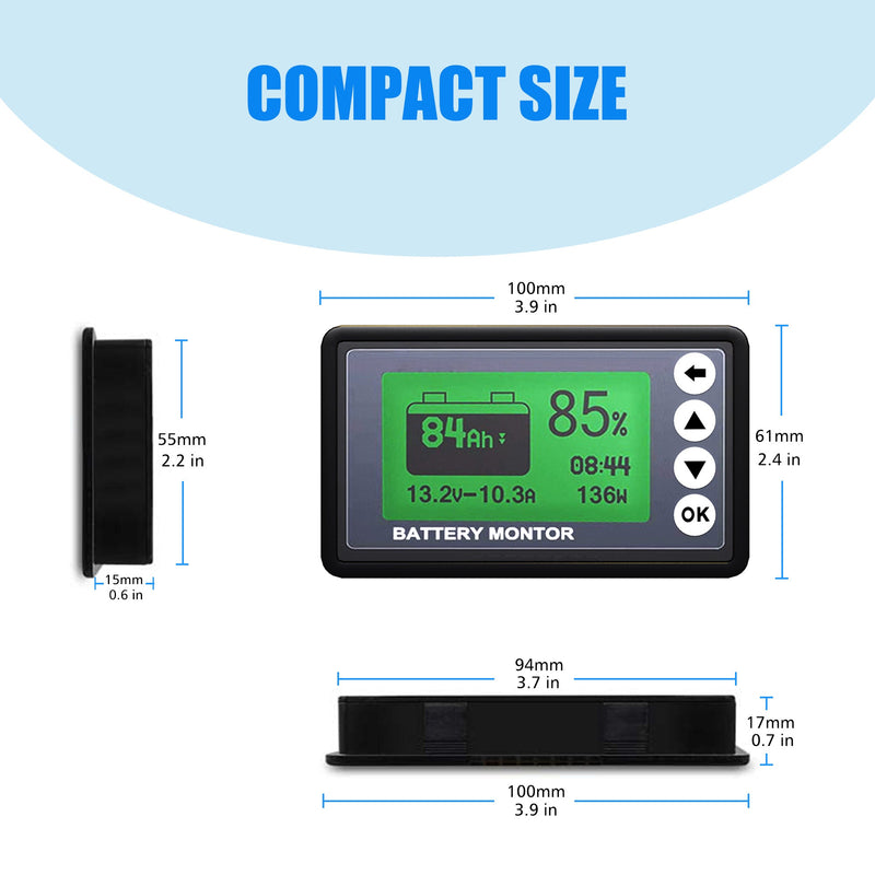 Acopower For Inverter  500A Koulo Meter
Battery Monitor