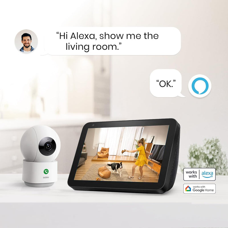 AOSU 2K Security Camera Indoor, Baby Monitor/Pet Camera -C2E2BH11