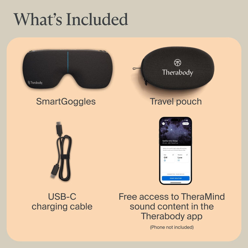 SmartGoggles Heated Eye Massager - Black (2nd Generation)