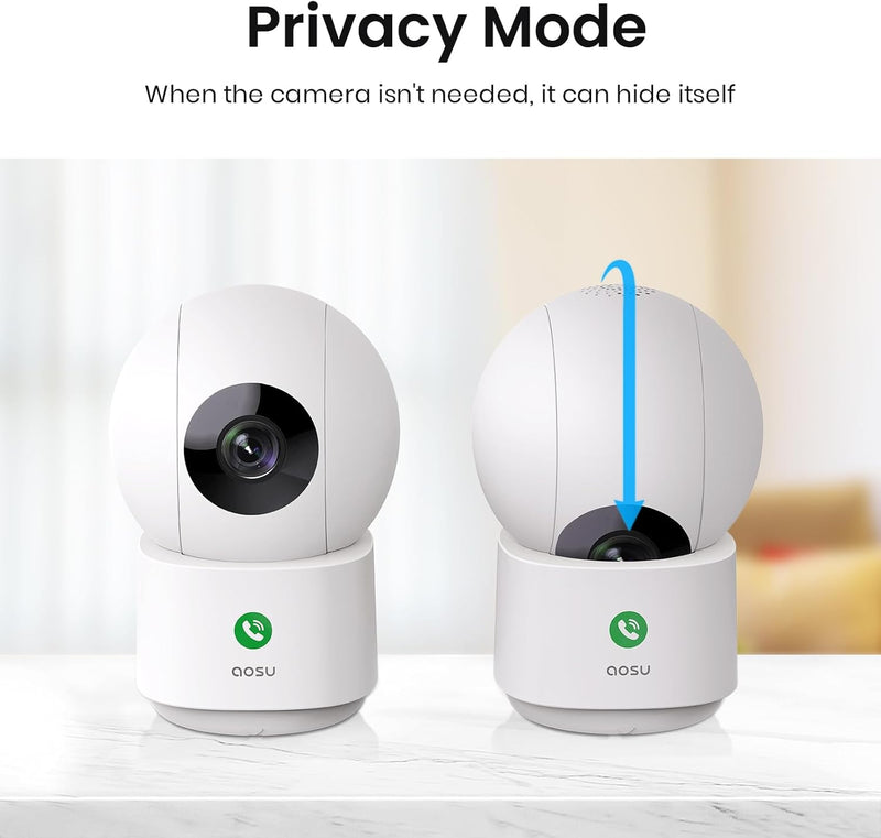 AOSU 2K Security Camera Indoor, Baby Monitor/Pet Camera -C2E2BH11