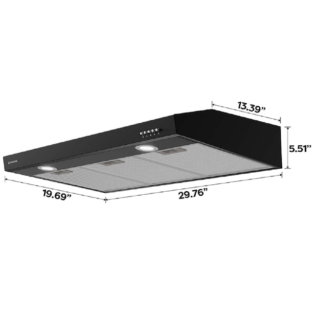 CIARRA 30 Inch Under Cabinet Range Hood CAB75905-OW