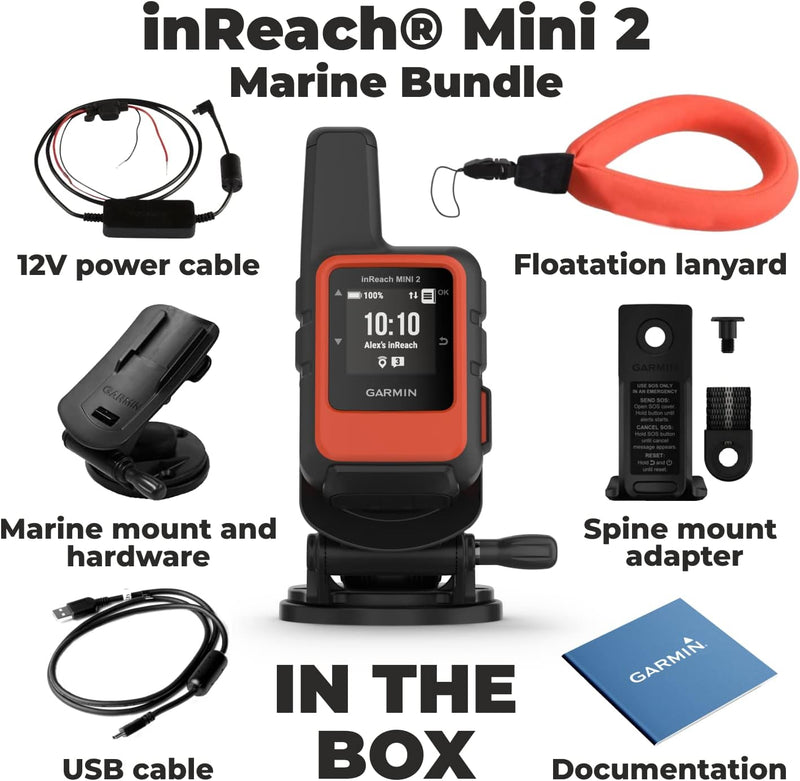 Paquete náutico Garmin inReach Mini 2, color rojo fuego