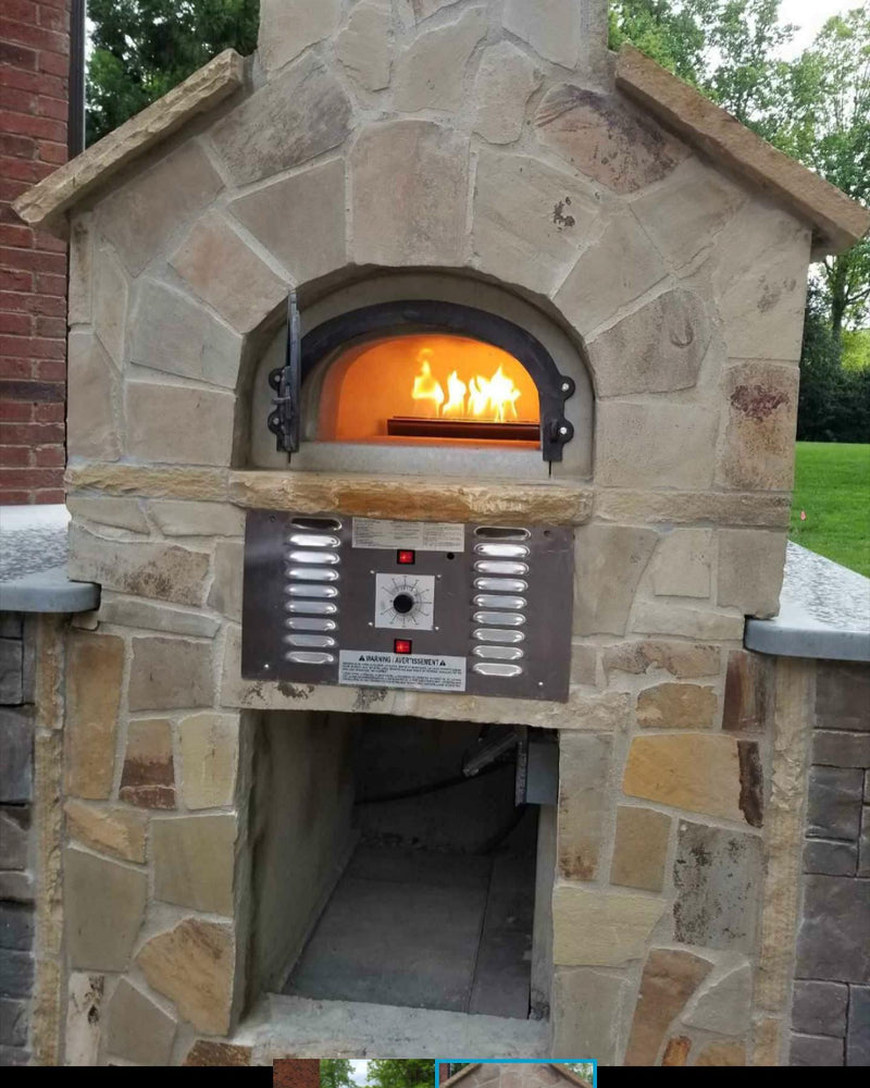 Horno de ladrillo Chicago Brick Oven - Kit de bricolaje para horno de pizza híbrido CBO 750 (residencial) | Combustible dual (gas y leña)