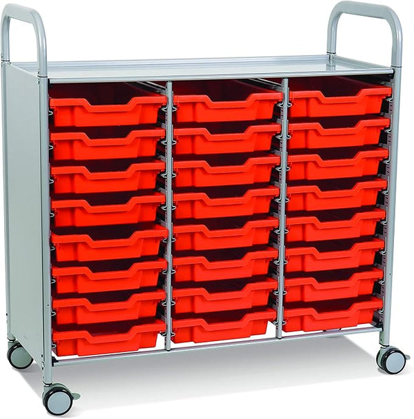 Gratnells Callero Plus Treble Cart with Shallow Trays  40.9 x 18.5 x 41.5 in