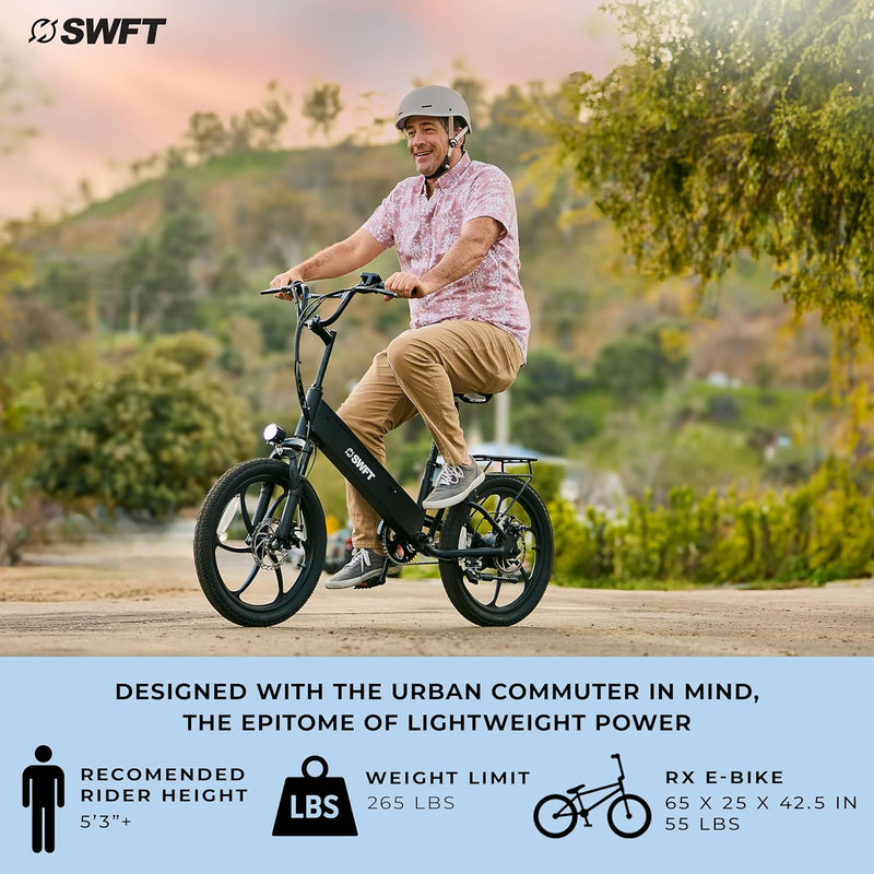 Bicicleta eléctrica ligera SWFT RX - Negra