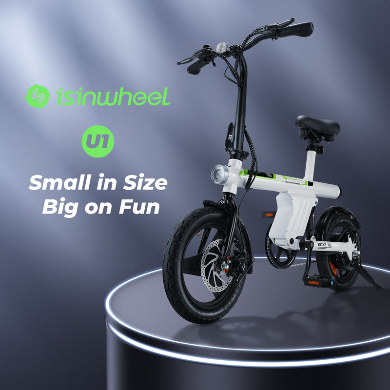 Bicicleta eléctrica plegable isinwheel U1 para adultos y adolescentes