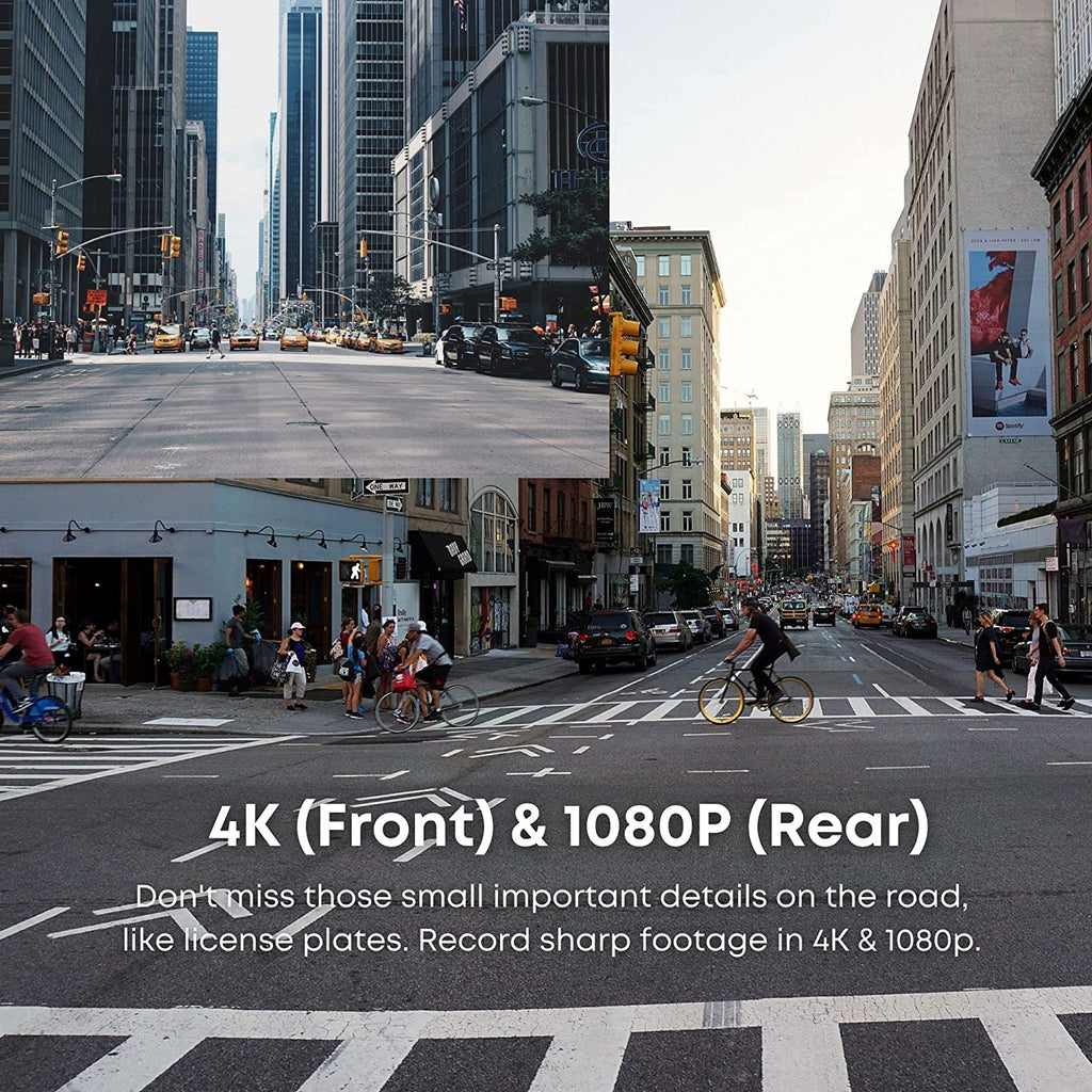 myGEKOgear by Adesso Orbit 956 4K Dual Dash Cam Front 4K Rear Full
