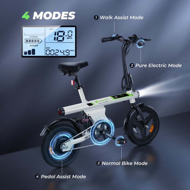 Bicicleta eléctrica plegable isinwheel U1 para adultos y adolescentes